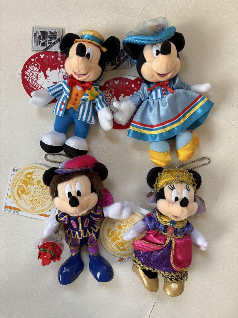 東京ディズニーシー　ぬいぐるみバッジ　ミッキー　ミニー　４点セット