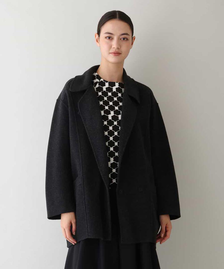 HIROKO KOSHINO ヒロココシノ ダブルフェイスウールジャケットコート