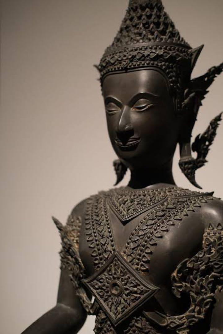 16世紀・泰国「神獣天女・緊那羅神像」インド神話・半身半獣神・護法善神・特大 画像20