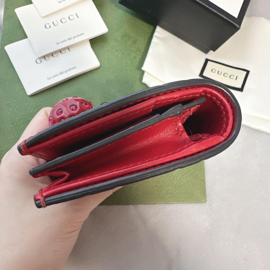 極美品値下げ済♡GUCCIさくらんぼ財布♡チェリー赤 画像5