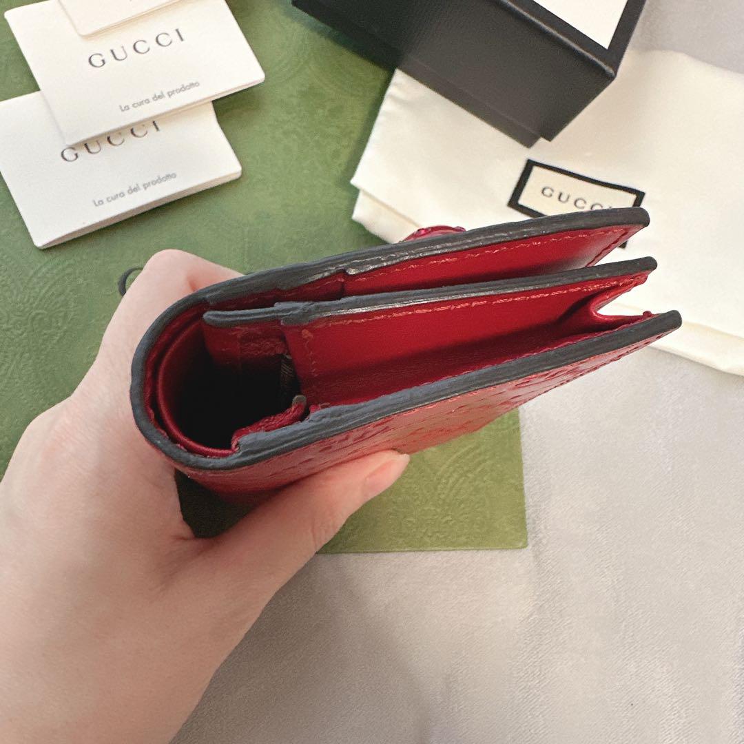 極美品値下げ済♡GUCCIさくらんぼ財布♡チェリー赤 画像6