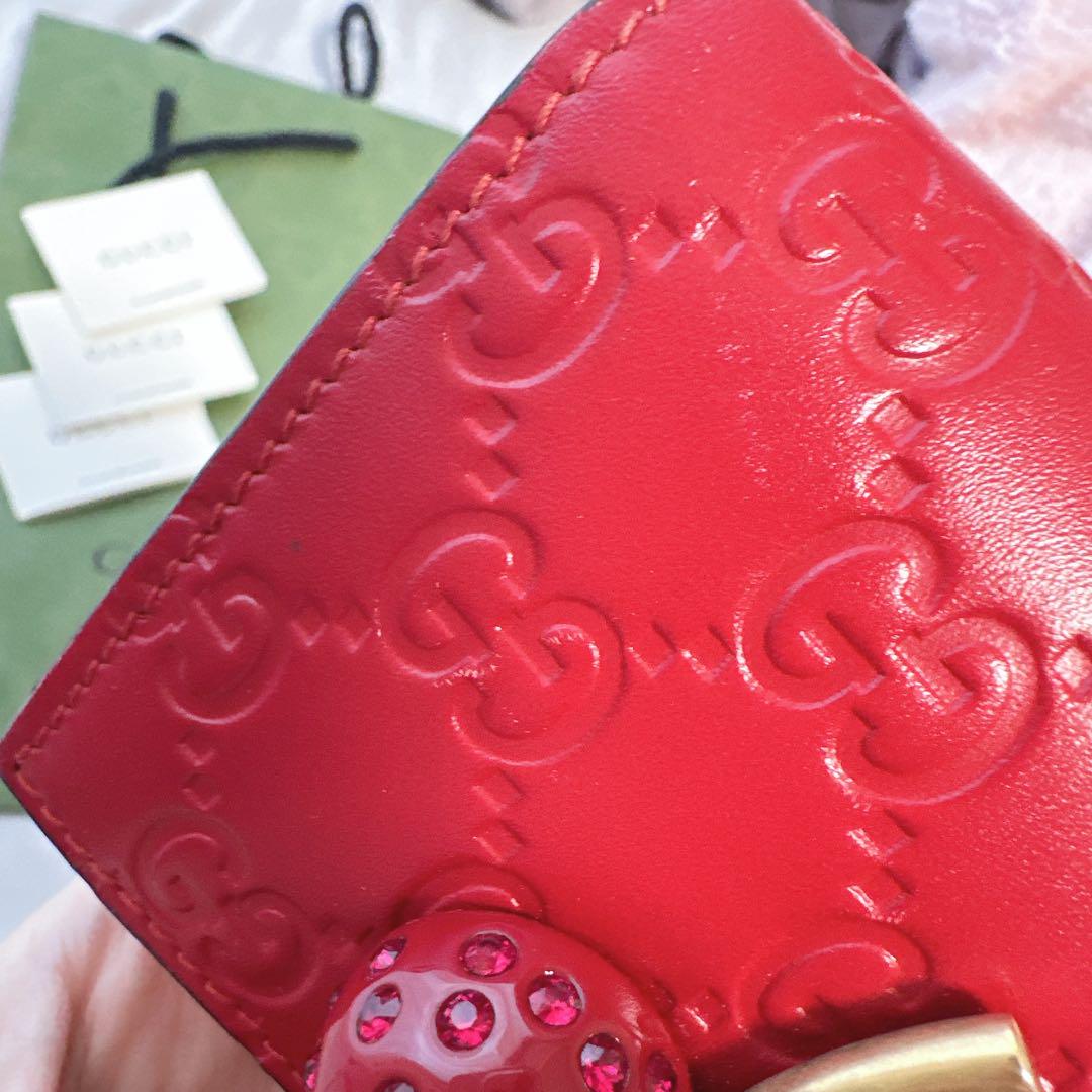 極美品値下げ済♡GUCCIさくらんぼ財布♡チェリー赤 画像8