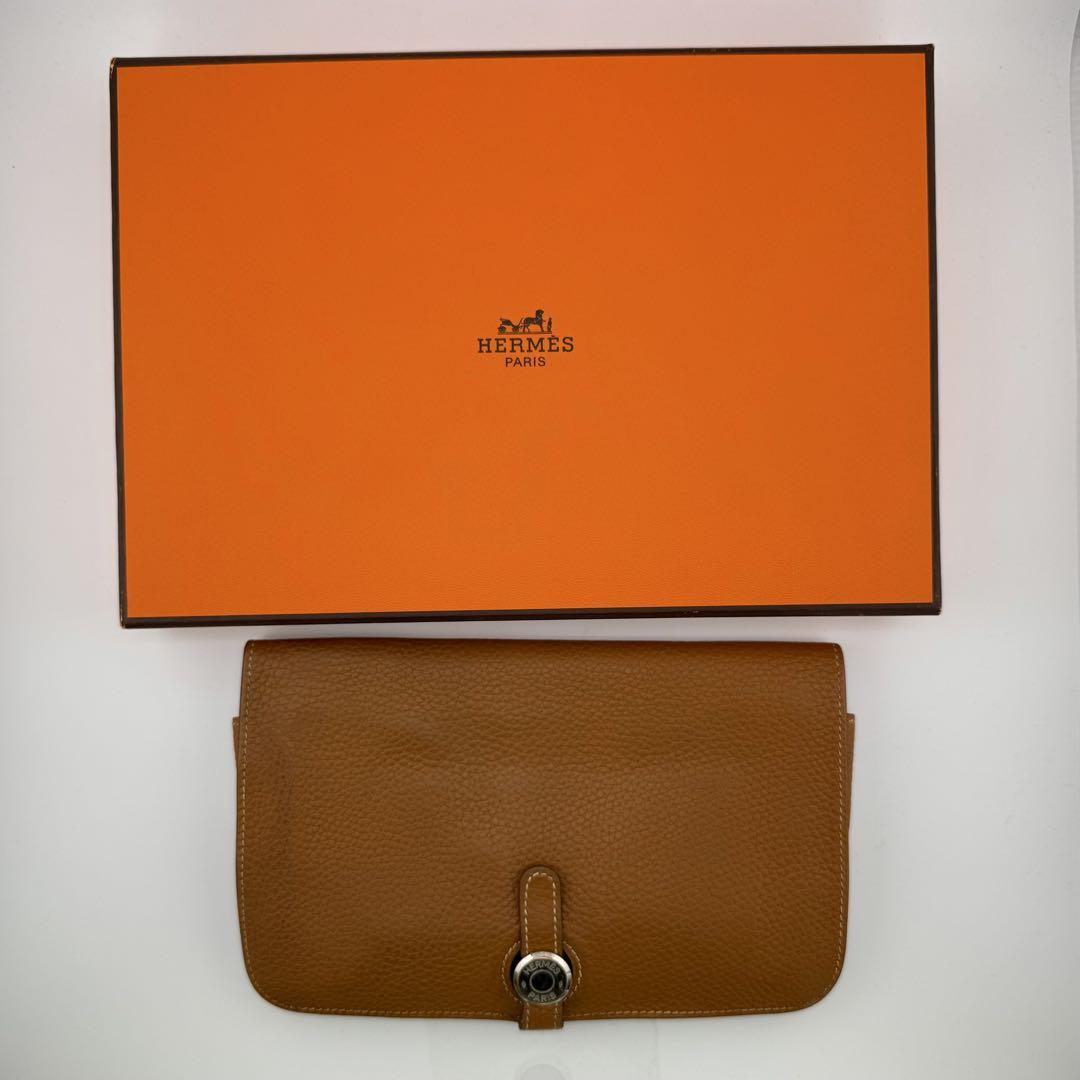 D 刻印　2019年製　HERMES ドゴンGM デュオ　二つ折り財布 楽天市場】HERMES エルメス ドゴンデュオ ドゴンGM 2つ折長財布
