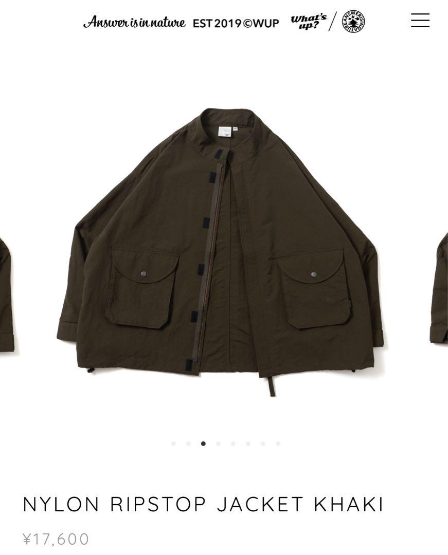 What's up？ NYLON RIPSTOP JACKET KHAKI