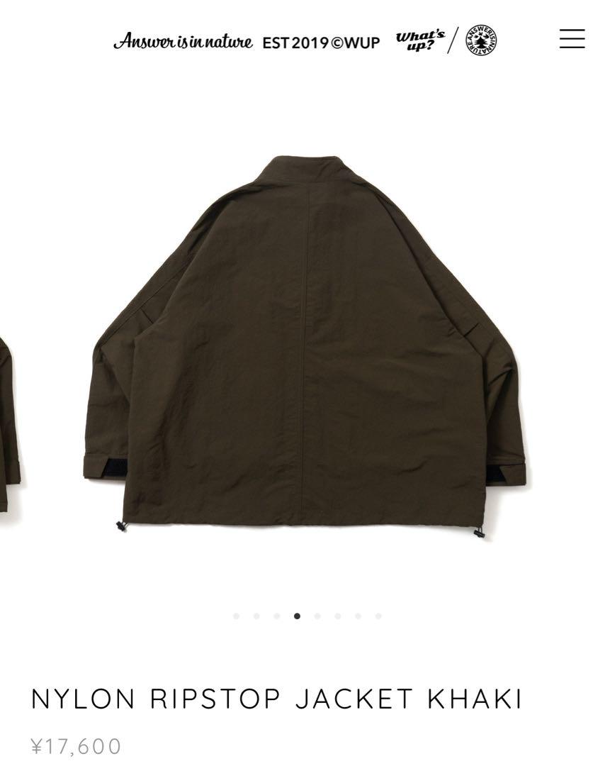 What's up？ NYLON RIPSTOP JACKET KHAKI