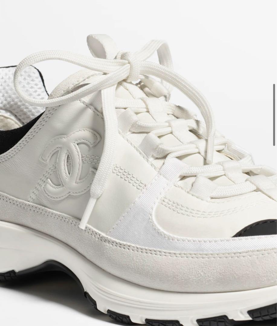 25C♪ホワイト【CHANEL】シャネルスニーカー 新作 目を惹くメンズスニーカー【CHANEL】スニーカー ホワイト
