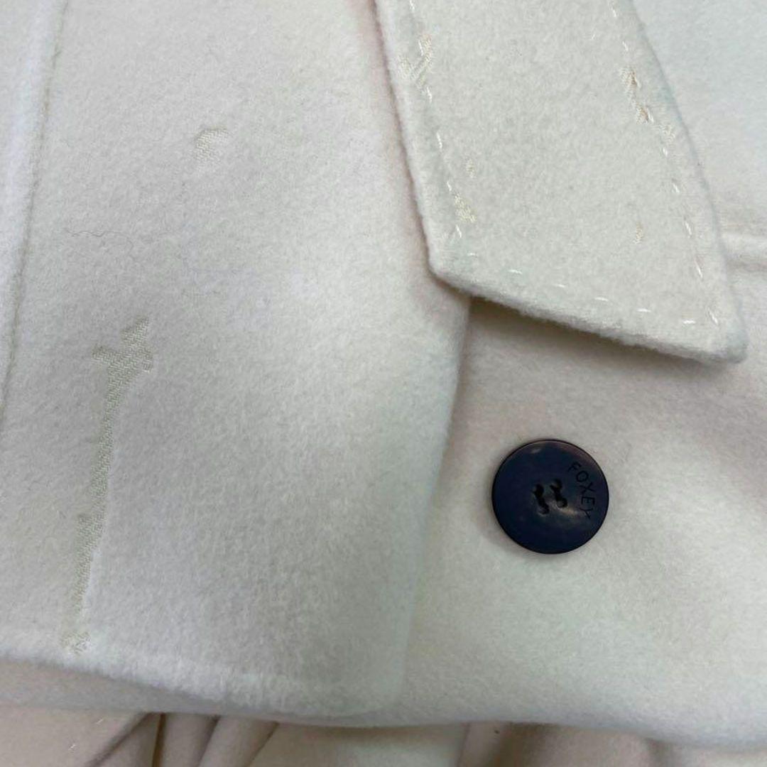 美品♡【FOXEY】カシミヤ100% チェスターコート クリーム 38 美品♡【FOXEY】カシミヤ100% チェスターコート クリーム 38