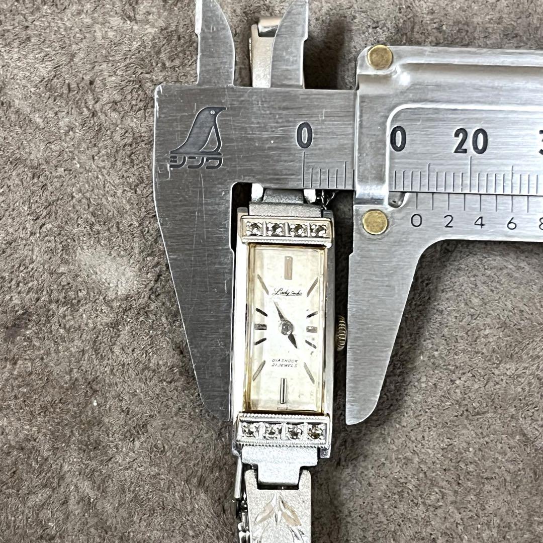 SEIKO レディセイコー K14WG 裏蓋 ダイヤショック 手巻き 21石 SEIKO レディセイコー K14WG 裏蓋 ダイヤショック 手巻き 21石