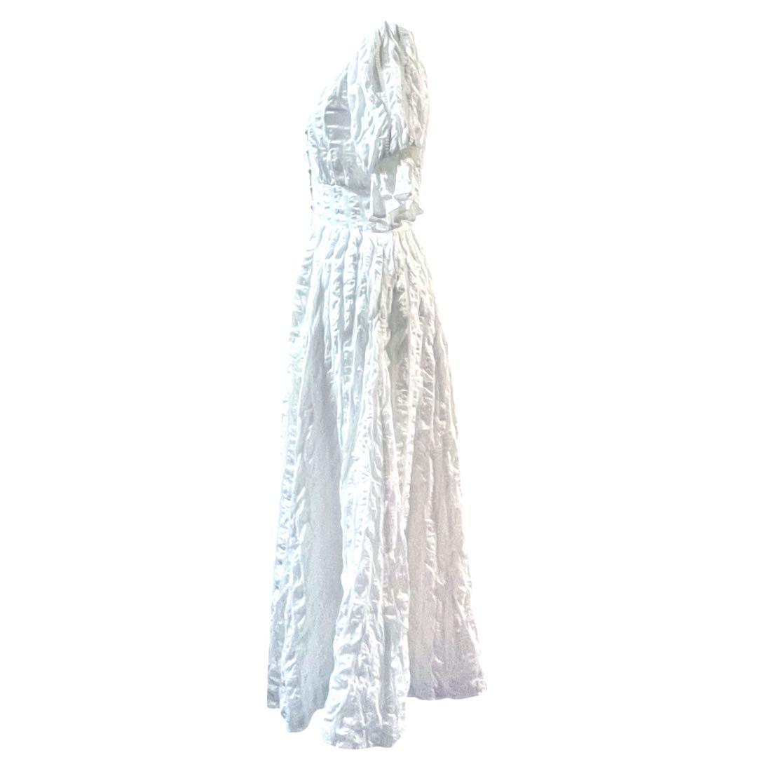 ファッション 美品】ESTELLA.K（エステラケー）コットンロングワンピース ワンピース