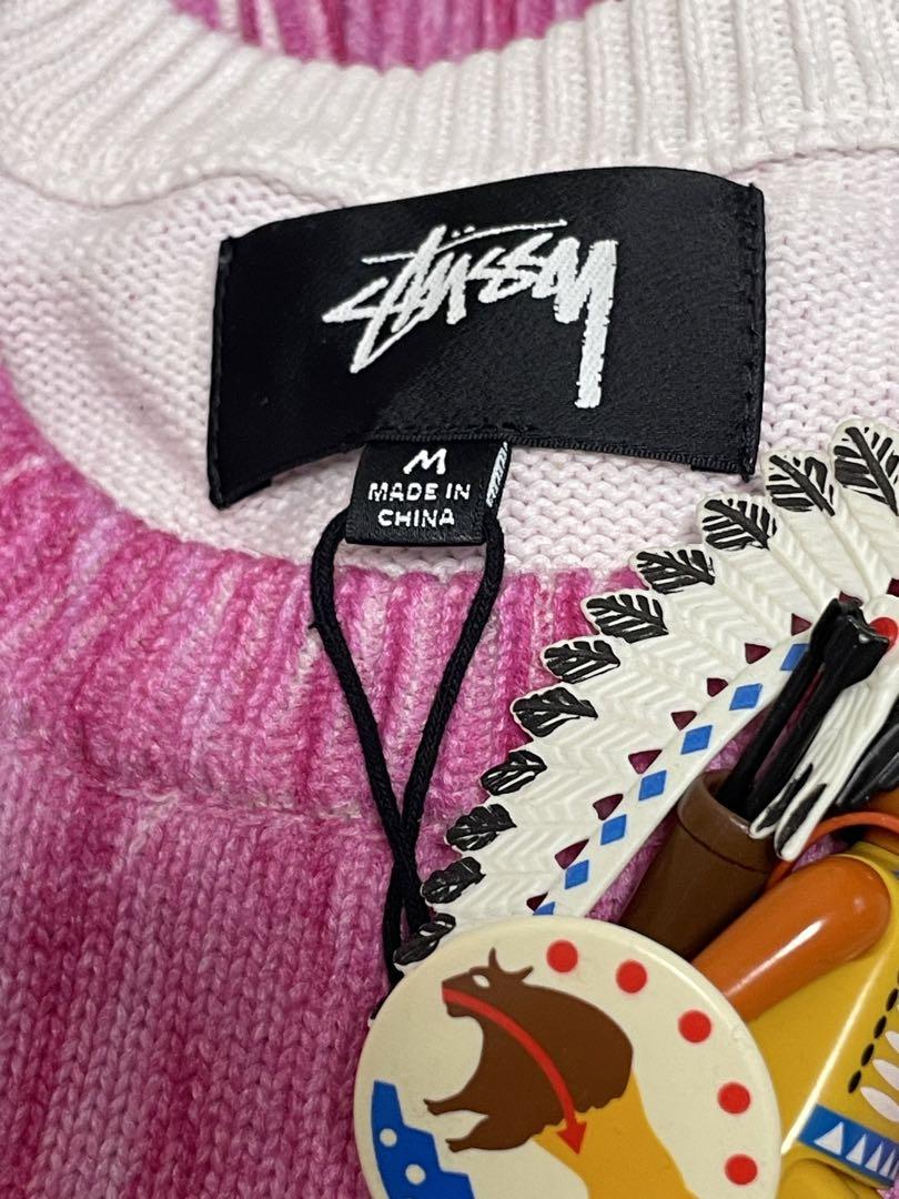 トップス Stussy printed fur sweater Pink M