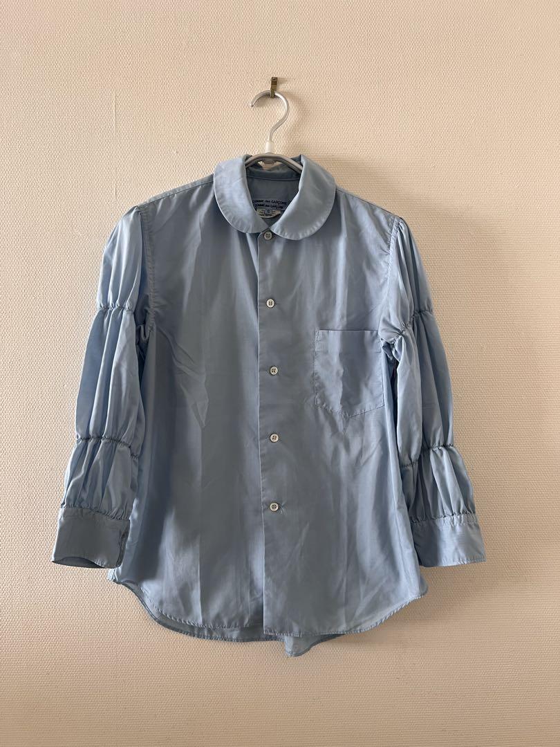 COMME des GARÇONS ライトブルー 五分袖シャツ S