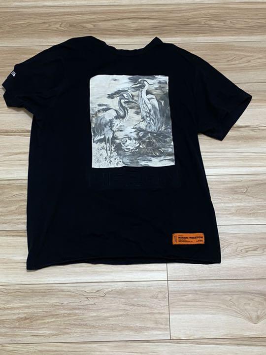 ヘロンプレストンTシャツ黒白のザキ
