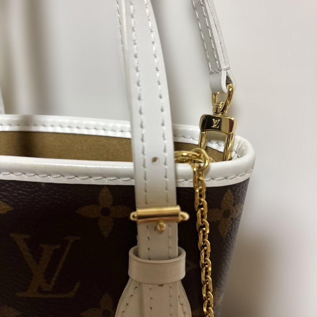 ☆関税込☆【Louis Vuitton】ナノ・バケット ホワイトストラップ ルイヴィトン ナノバケットモノグラムホワイト - メルカリ