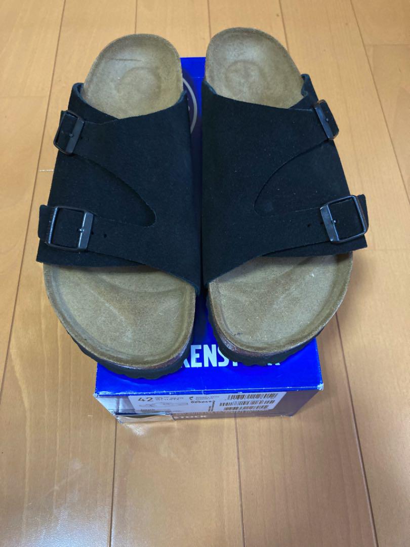 【送料無料】完売品 27.0cm BIRKENSTOCK × BEAMS 別注 Suede Zurich サイズ42 ブラック