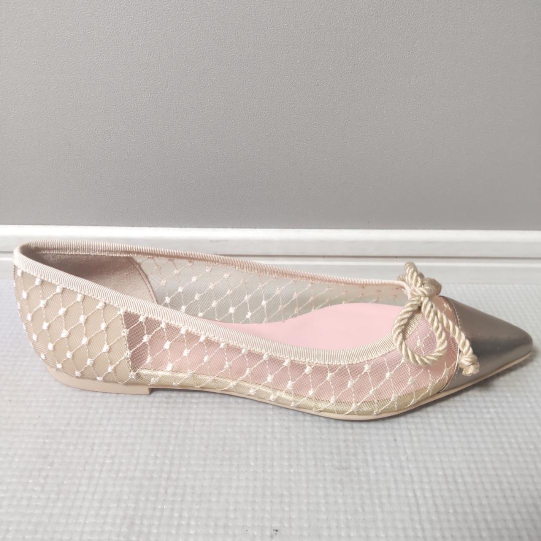 Pretty Ballerinas パンプス フラットシューズ  リボン レース