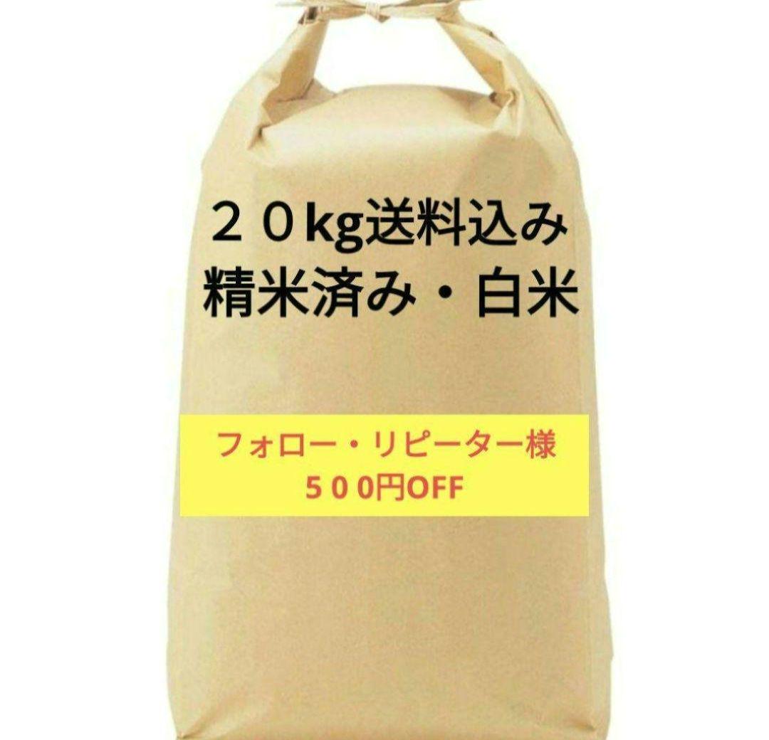 残りわずか送料込み 精米済み 白米 20kg 6年度産 佐賀県産米