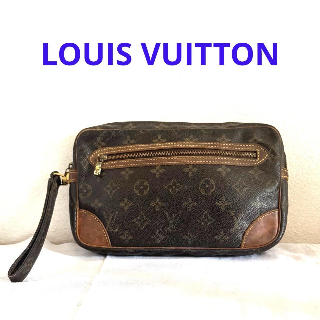 【訳あり】LOUIS VUITTON モノグラム クラッチバッグ　マルリードラゴ