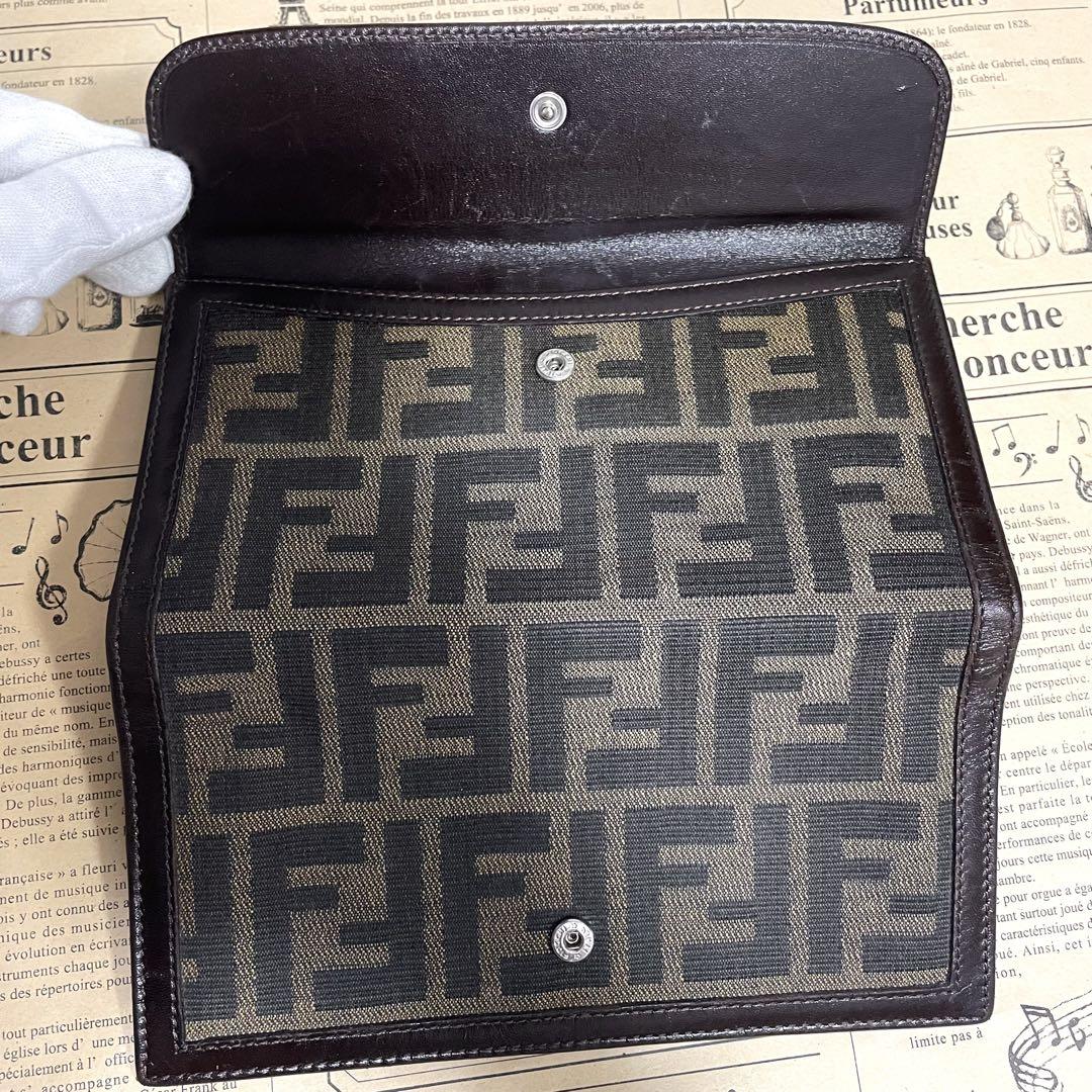 フェンディ ズッカ 長財布 キャンバス レディース 財布 FENDI