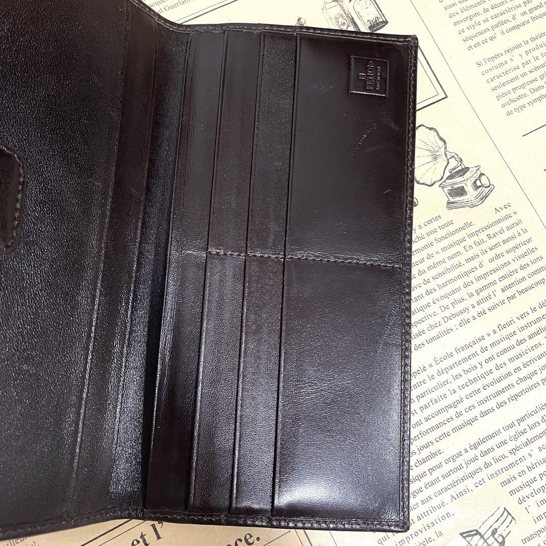 フェンディ ズッカ 長財布 キャンバス レディース 財布 FENDI