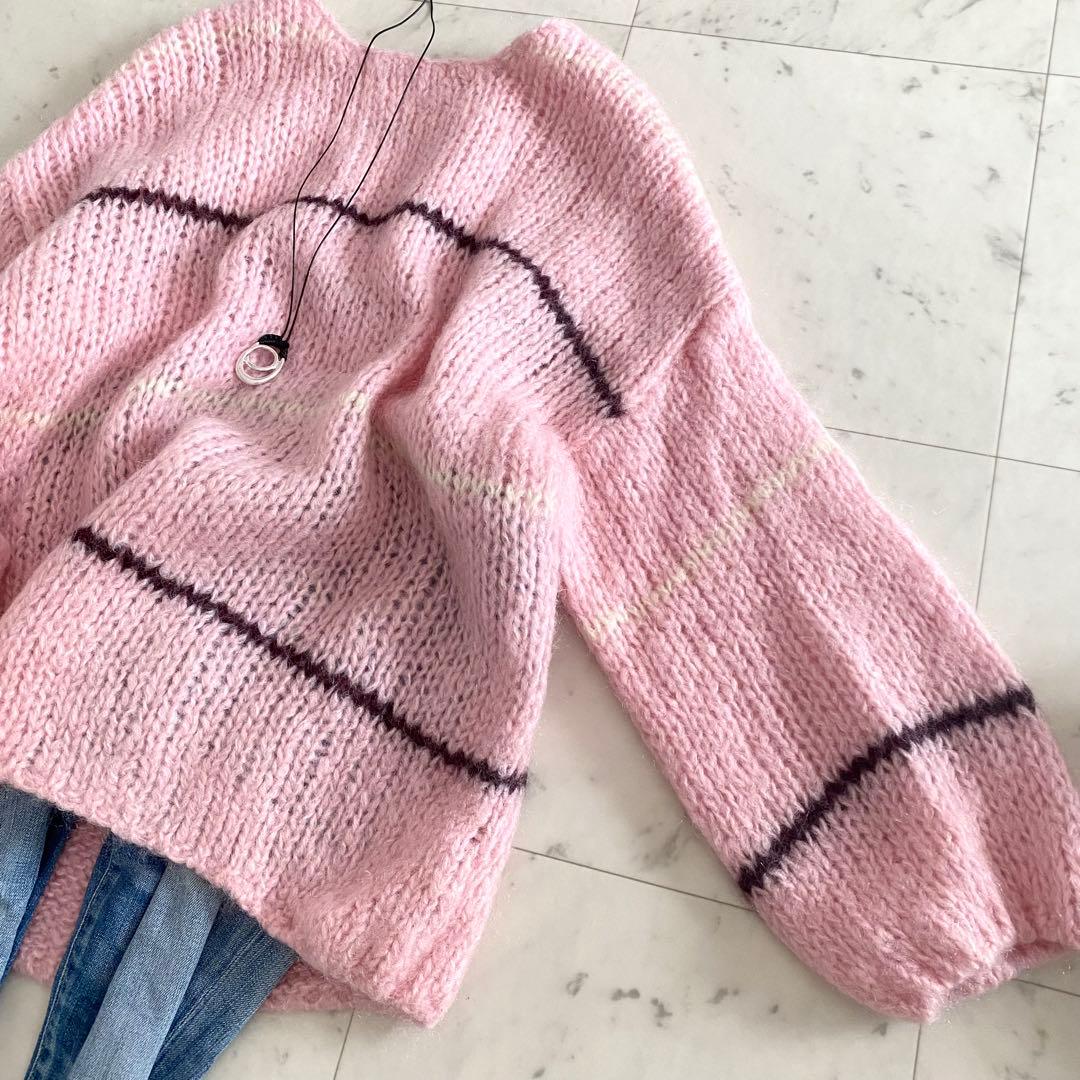 極美品 mici ミチ 手編みモヘアニット ローズバッド ピンク F ROSE BUD】1枚でキマる！ 「ミチ」の主役ニットを手に入れて｜【公式