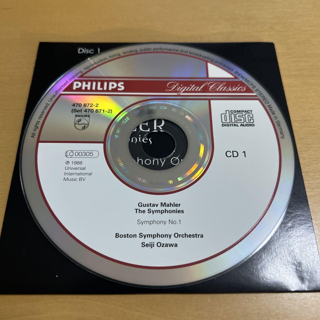 独PHILIPS CD 14枚組　小澤征爾　ボストン交響楽団　マーラー交響曲全集