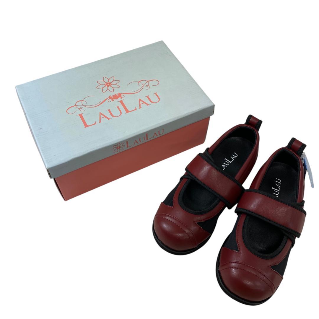 yy19 新品 LauLau ワインカラー 介護シューズ リハビリ靴 24.0㎝