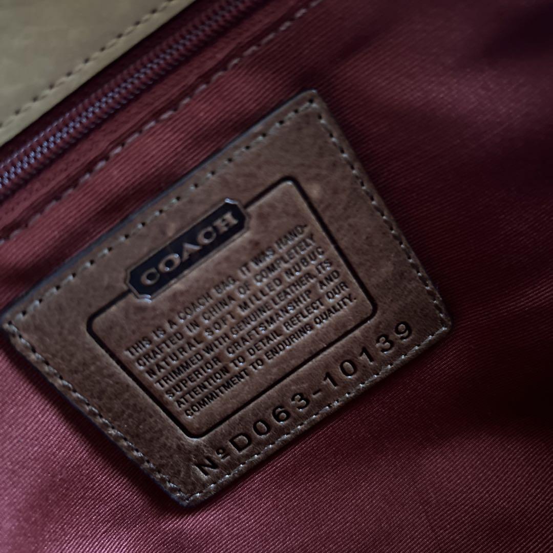 『早い者勝ち‼️』COACH ベージュ レザー バッグほぼ未使用