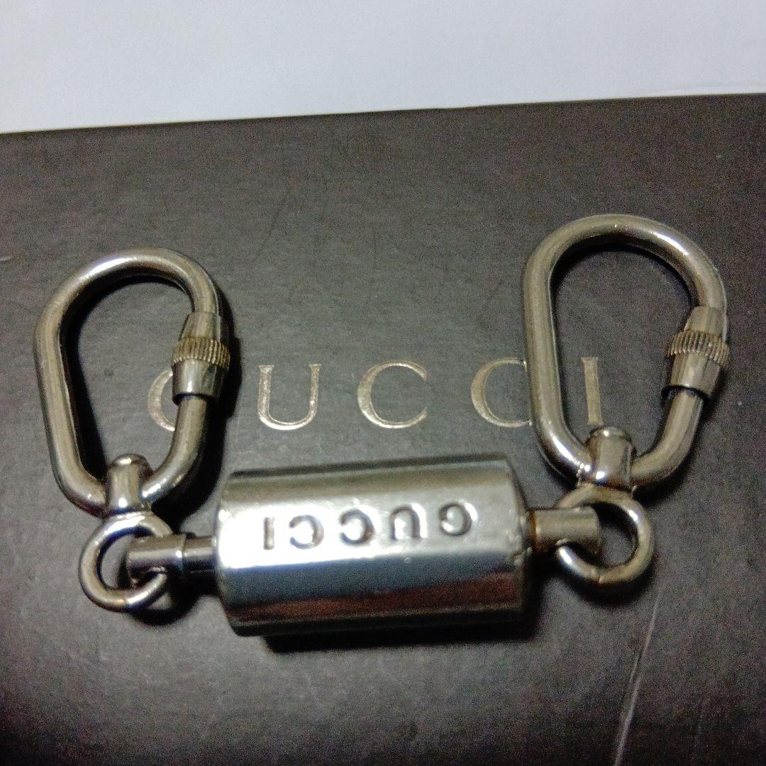 GUCCI メタル キーリングキーホルダー シルバーカラーイタリア製