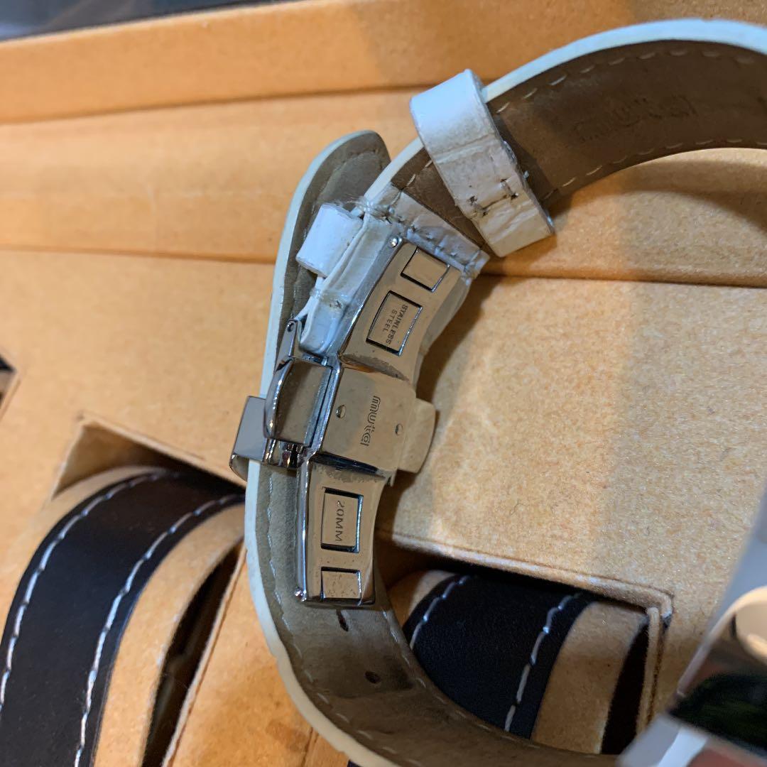 101352071 1円 ムータ muta レトログラード秒針 腕時計 メンズ 自動巻 MU-7001 グレー文字盤 デュアルタイム レザーベルト [希少:機械式レトログラード⁄稼働]muta レトログラード ジャンピングアワー⁄自動巻⁄レクタン型⁄バタフライバックル⁄腕時計