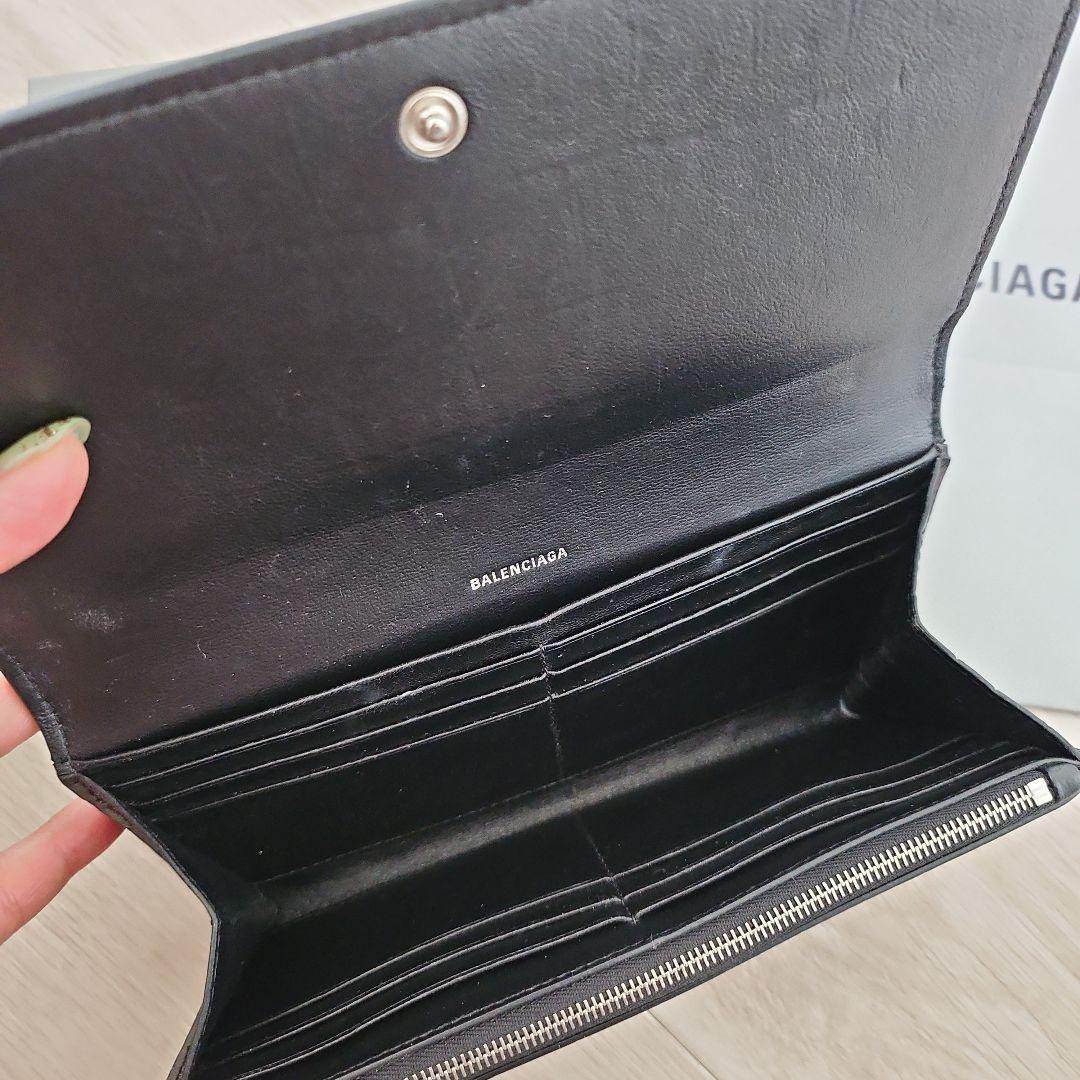 BALENCIAGA バレンシアガ 長財布 クロコダイル 黒 美品 中古品