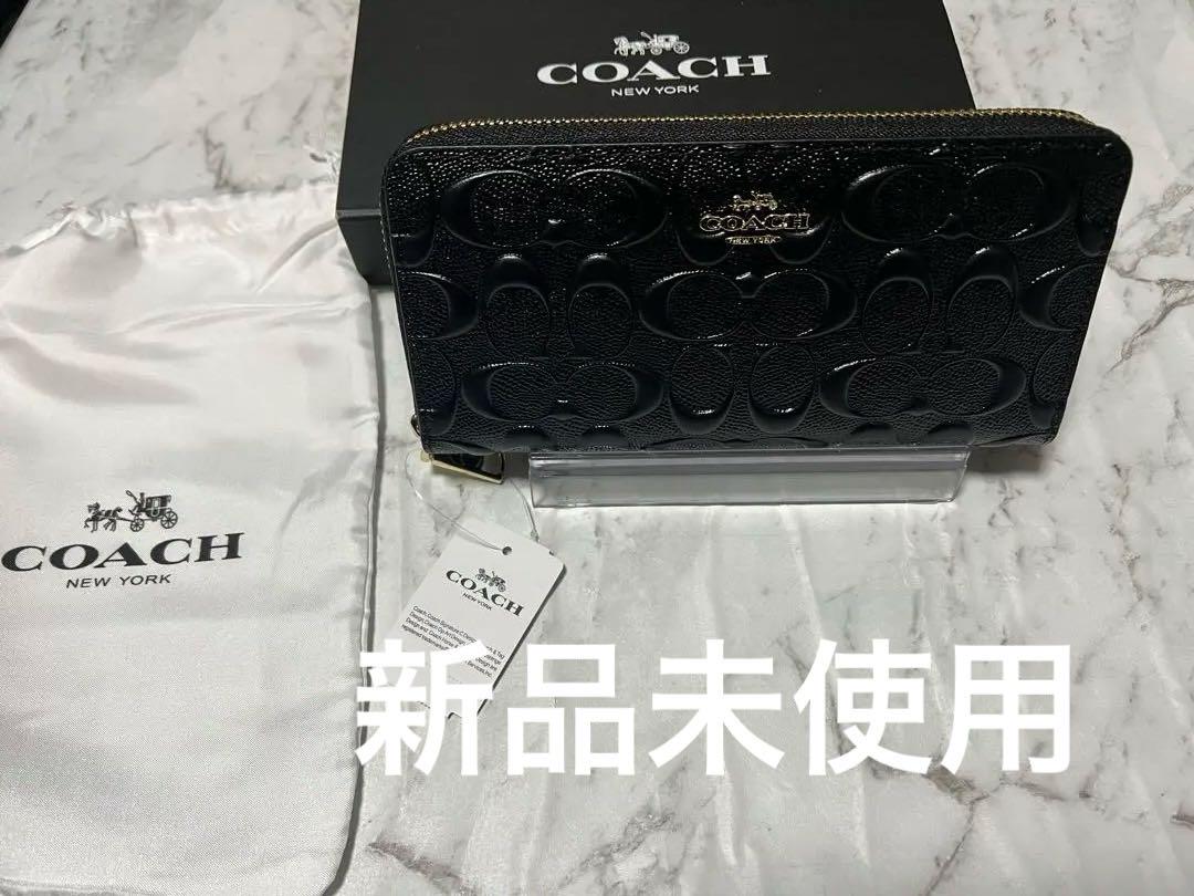 コーチ 財布 COACH 長財布シグネチャー ラウンドファスナー 新品 未使用