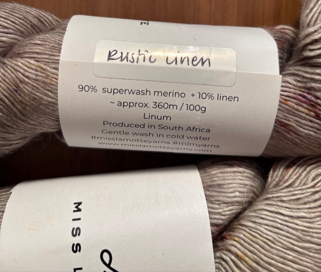 海外毛糸Miss La Motte Linum 3かせ 海外毛糸Miss La Motte Linum 3かせ
