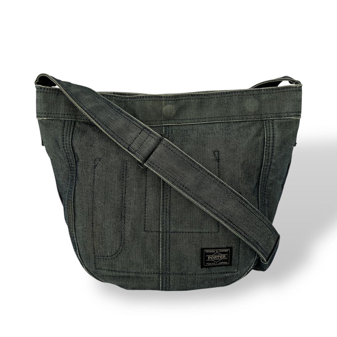 希少 PORTER ポーター デニム ショルダーバッグ ディーパー