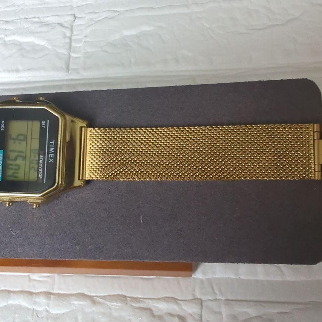 TIMEX INDIGLO ゴールドデジタル腕時計 T78677 - メルカリ