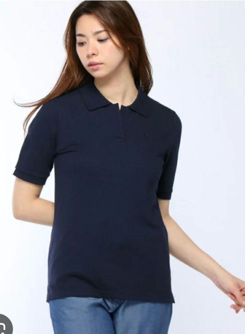 新品未使用タグ付きコットンピケスキッパーポロシャツ LACOSTEネイビー