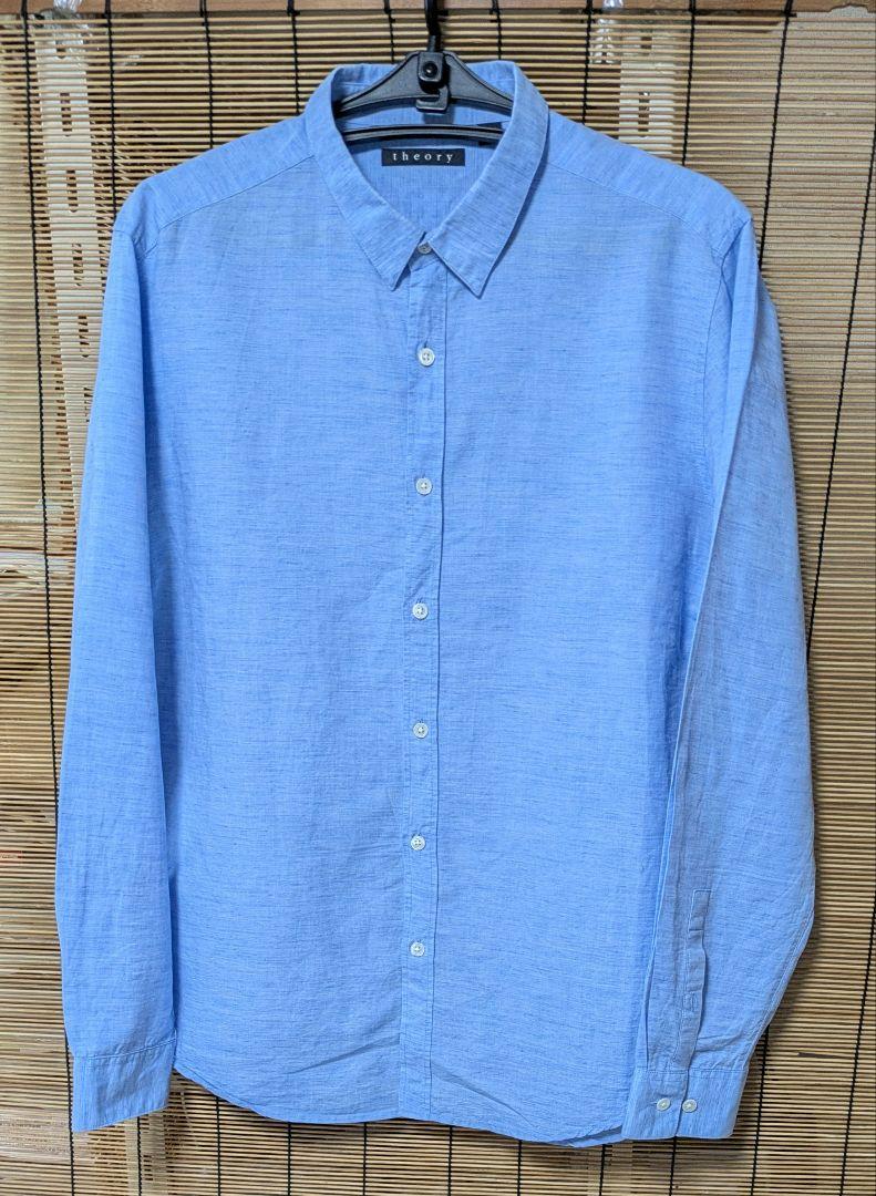 新品同様　 夏用　麻　 長袖シャツ 　メンズ