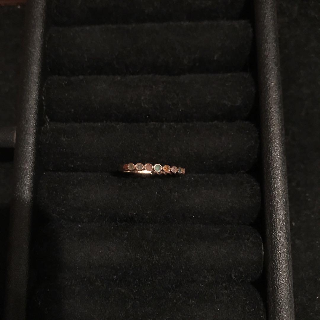 K10ピンクゴールド　マルチカラー　リング