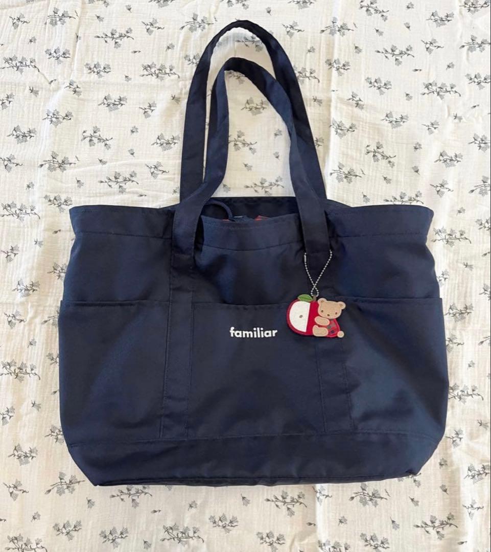 familiar ファミリア　マザーズバッグ チェック　トートバッグ