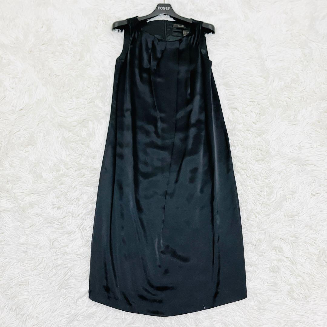 MaxMara 最高級ライン 黒タグ ワンピース ブラック シルク ノースリーブ