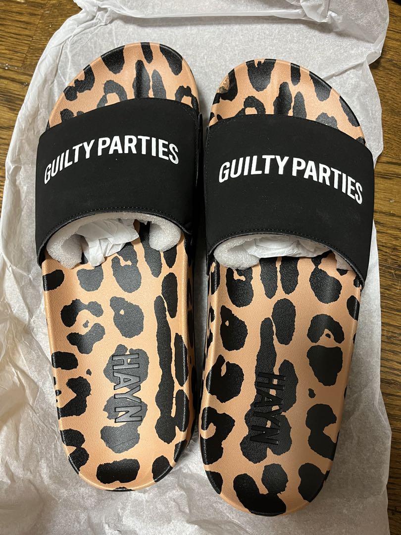 GUILTY PARTIES ヒョウ柄スライドサンダル 9.27cm
