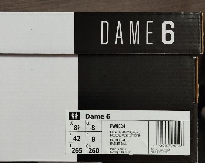 adidas Dame6 アディダス デイム 6 26.5cm バスケ バッシュ