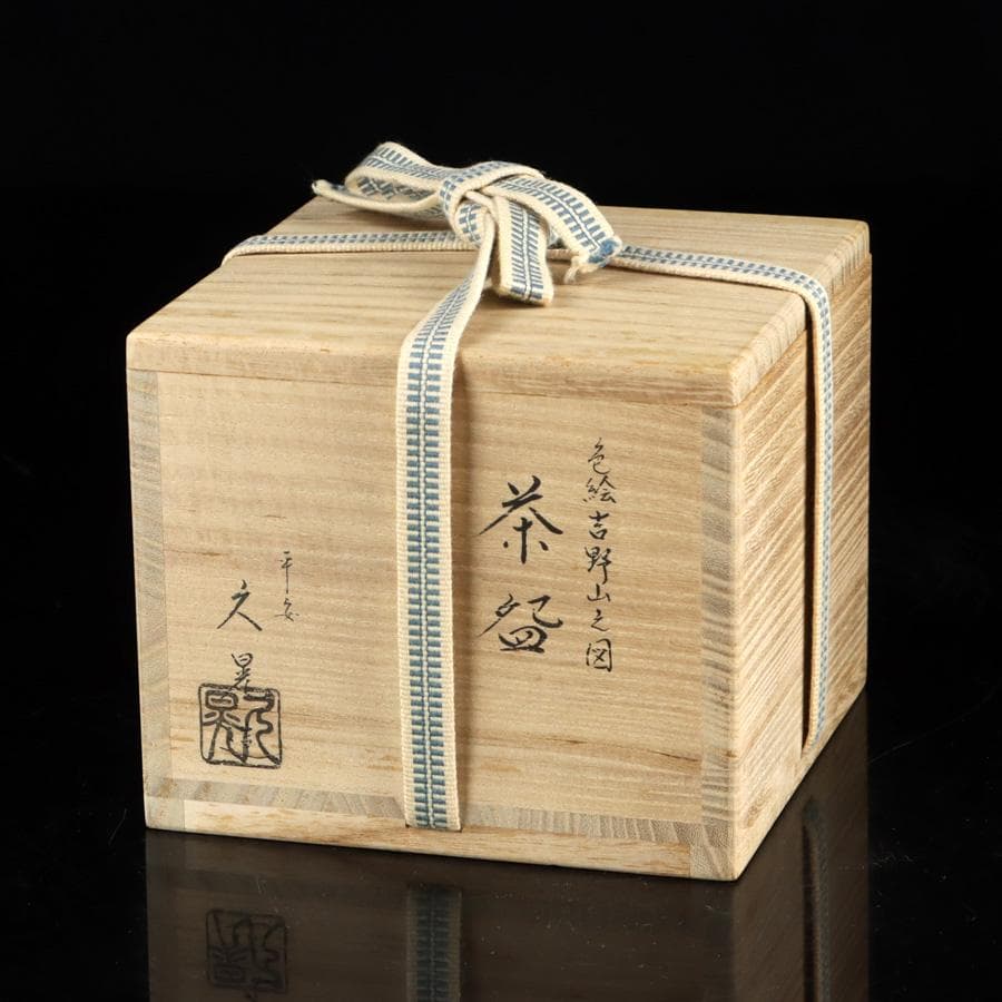 Y2381-1 平安 中村久晃 色絵吉野山之図 茶碗 共箱 OO - メルカリ