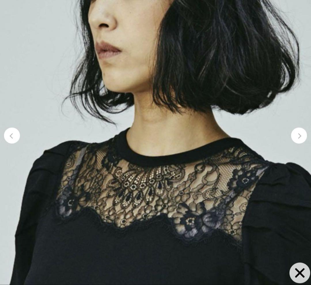 週末セール✨【美品】Sov. バルーンスリーブ　レースニット　サイズ38