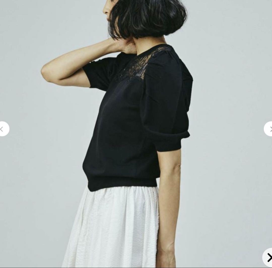 週末セール✨【美品】Sov. バルーンスリーブ　レースニット　サイズ38