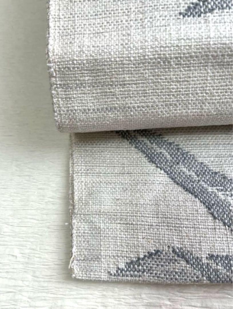 【美品】名古屋帯 普段帯 グレー 白 モノトーン 普段着物 織り 美品】名古屋帯 普段帯 グレー 白 モノトーン 普段着物 織り