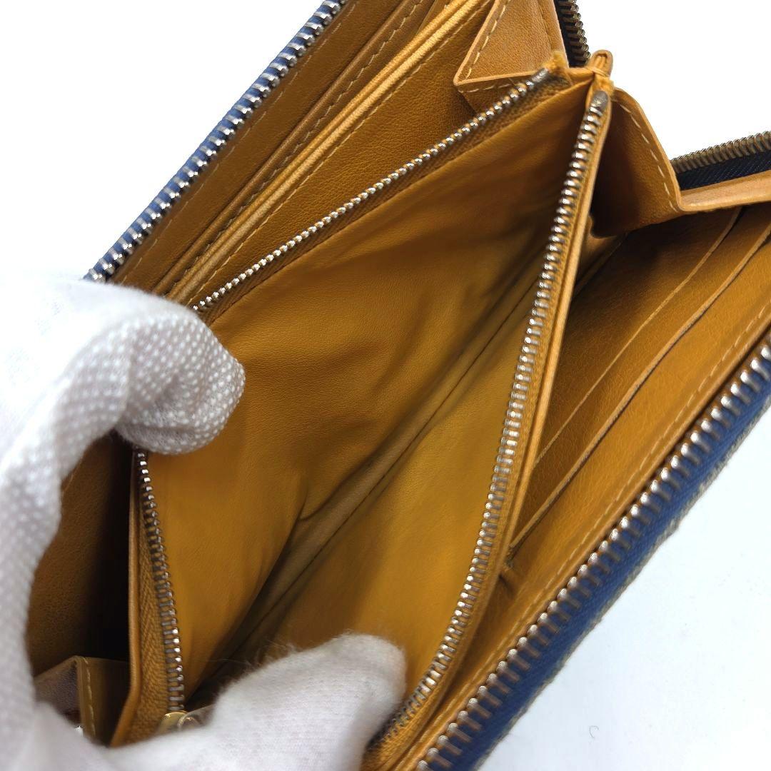 LOUIS VUITTON デニム モノグラム 長財布 ラウンドファスナー