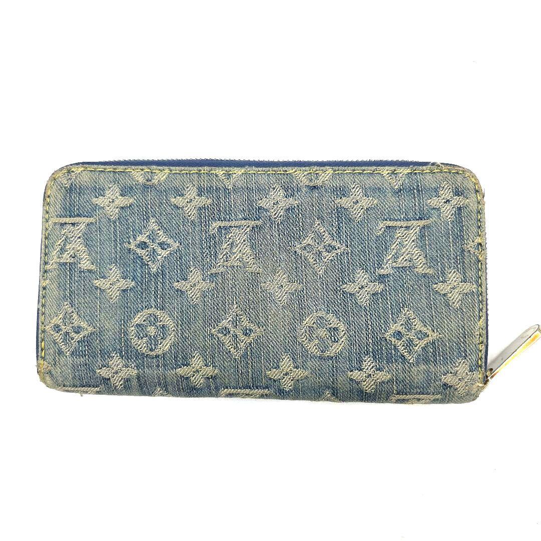 LOUIS VUITTON デニム モノグラム 長財布 ラウンドファスナー