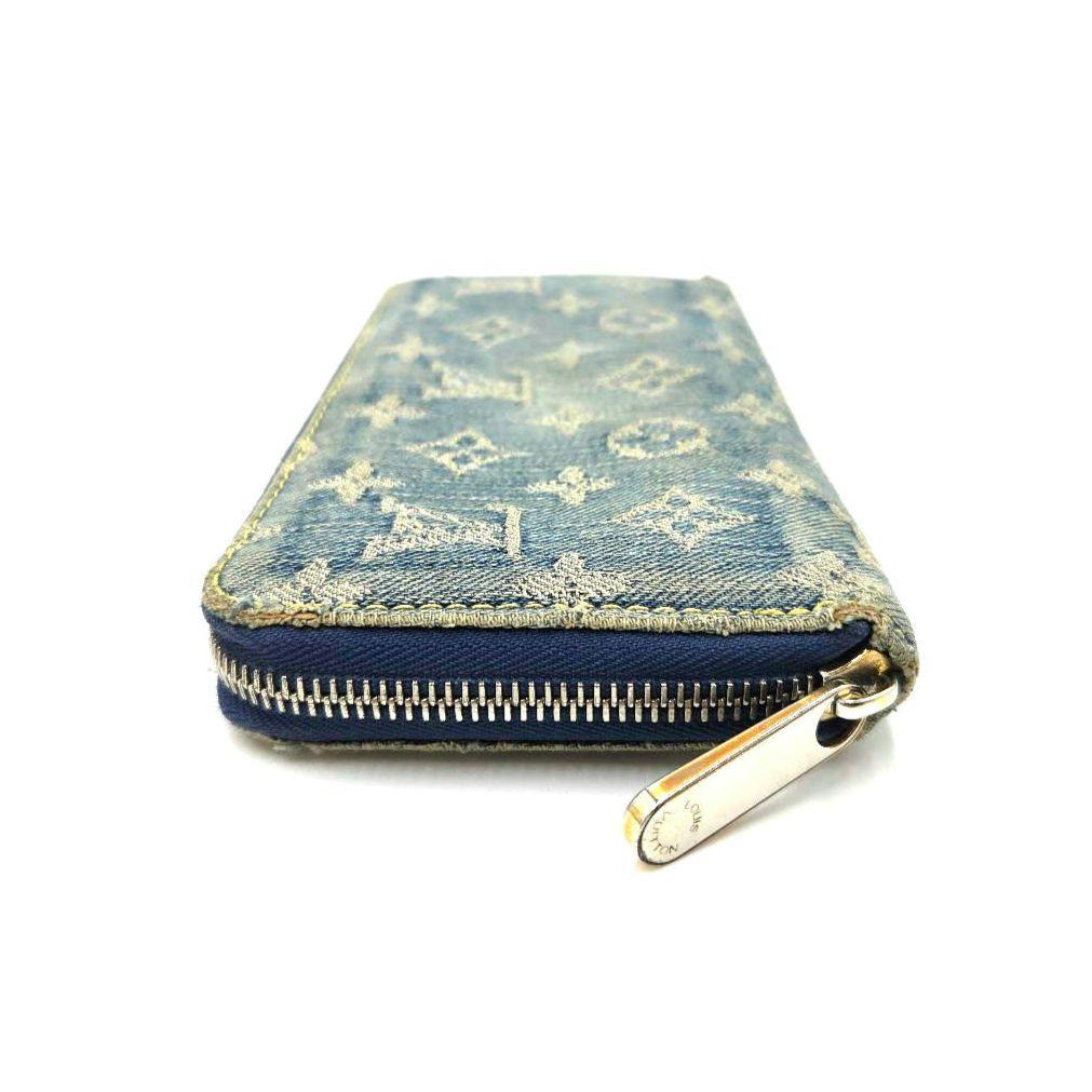 LOUIS VUITTON デニム モノグラム 長財布 ラウンドファスナー