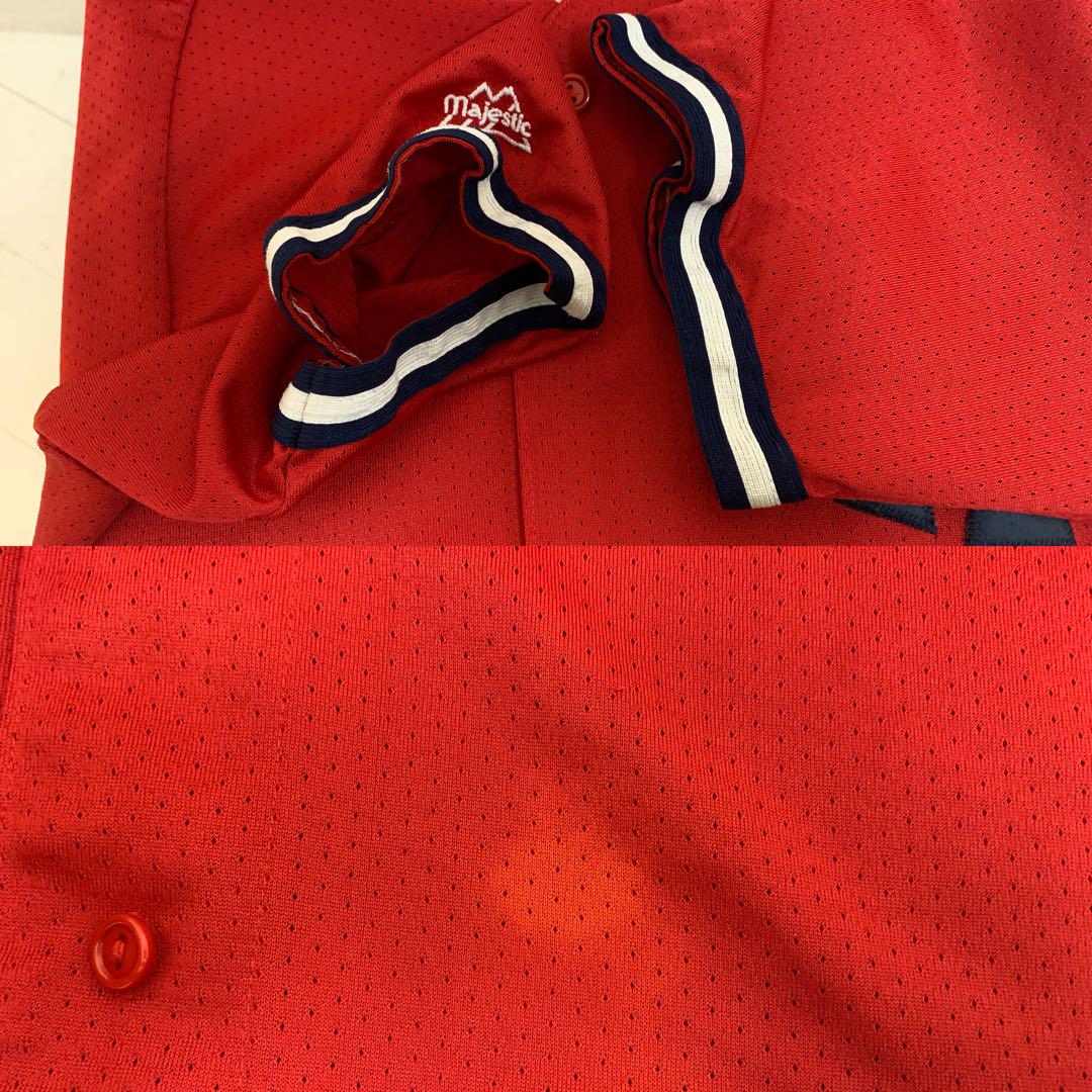 NEW YORK YANKEES Majestic ベースボールシャツ レッド