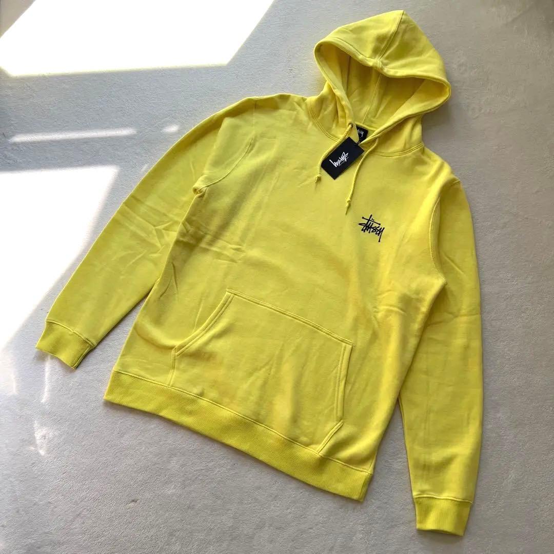 限定販売】 パーカー stussy 新品 フーディ L 背面ロゴ ビッグロゴ